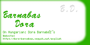 barnabas dora business card